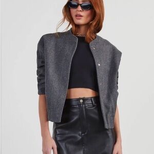 Promesa Dark Gray Bomber Jacket